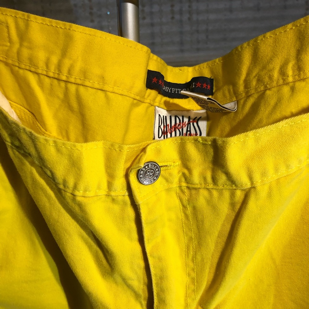 New yellow jean like capris  only softer fabric